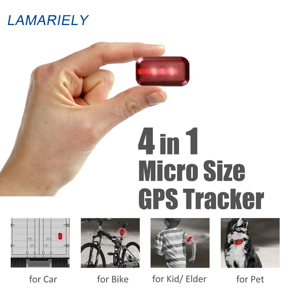 

Mini GPS Tracker Dog Collar Children Pets Kids Bikes Bag Waterproof Tracking Locator Standby 7 Days Free Software APP Lifetime