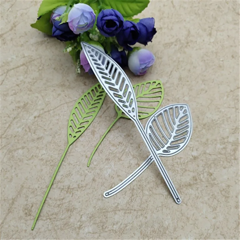 

2Pcs new leaves Metal Dies Scrapbooking Metal Cutting Dies Craft Stamps die Cut Embossing Card Make Stencil Frame