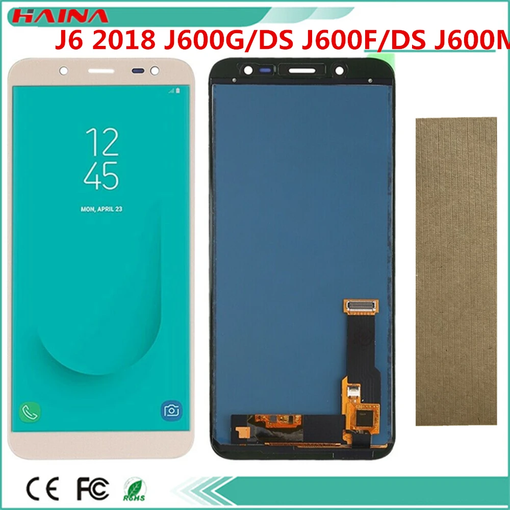 ЖК дисплей качества AAA + для Samsung Galaxy J6 2018 Plus J610 сенсорный экран в сборе с