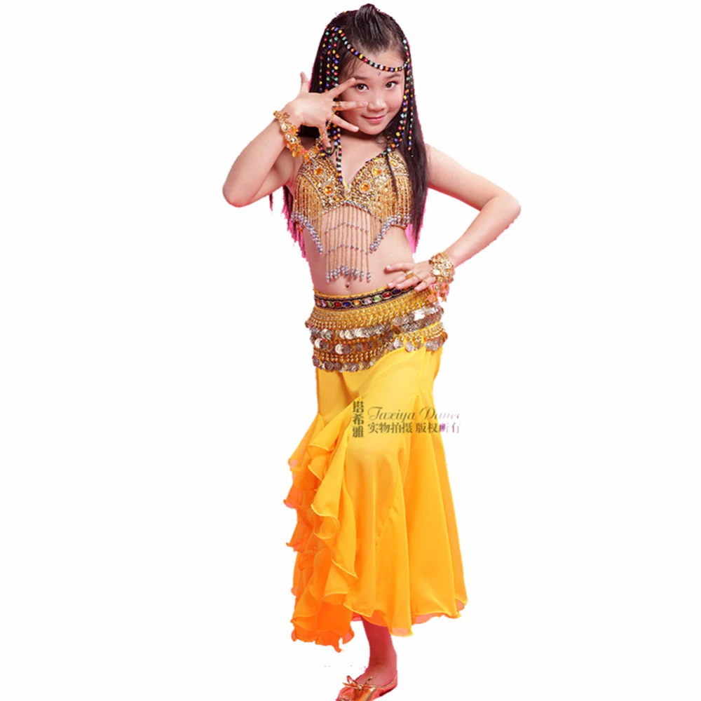 Kinder Bauchtanz Kostüme Kinder Bauch Tanzende Mädchen Bollywood Indisch Tanz