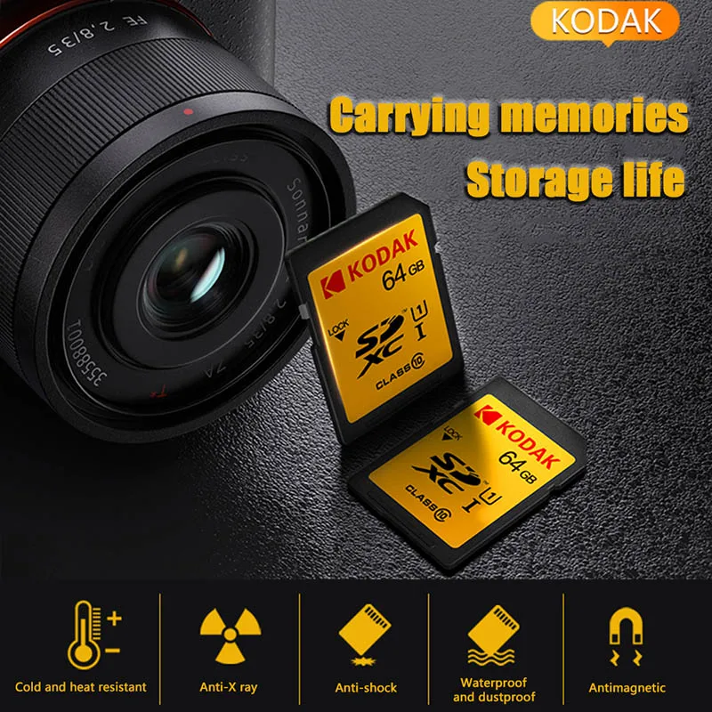 Карта памяти Kodak sd 16 ГБ 32 высокоскоростная карта класса 10 для цифровых зеркальных