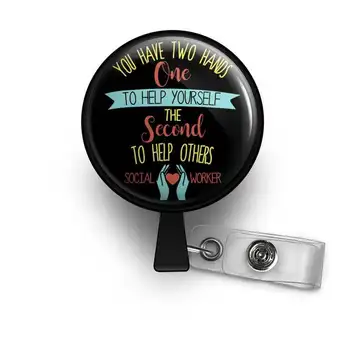 

Social Worker Retractable ID Badge Reel | Social Worker Gift