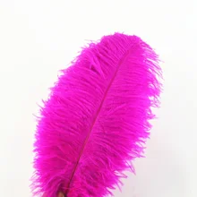 Розово-красные страусиные перья 15-75 см 6-30 дюймов DIY карнавальный Декор вечерние свадебные украшения натуральный Плюмаж из страусиного пера