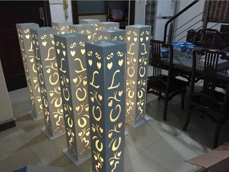 Free Shipping 6pcs Luxury Wedding Decoration Carved Pillar Free Shipping 6pcs Luxury Wedding Decoration Carved Pillar Stand With Led Light T