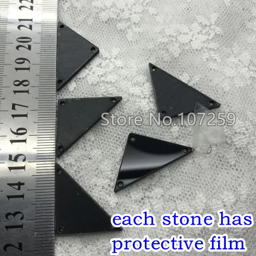 TopStone Black Jet Mirror пришивные стразы 30 форм с плоской задней стороной Акриловые Кристаллы пришивные камни для платьев аксессуары для одежды - Цвет: 21N 18X33MM