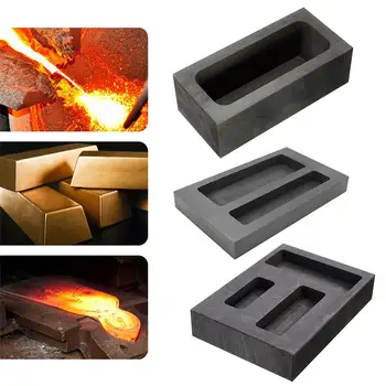 

1PC Gold Silver Graphite Tank Graphite Ingot Bar Combo Mold Melting Casting Refining Scrap Bar Crucible