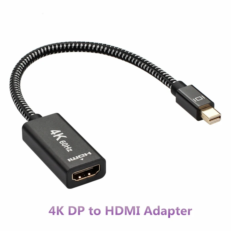 4 K 60 hzmini порт дисплея Порт DP к HDMI кабель штекер к женскому адаптеру мини-порт дисплея для Macbook Air 13 Surface Pro 4