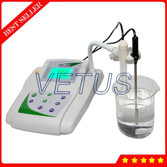PHS 3DW Benchtop Lab Portable PH Meter with ATC,Digital Water Quality