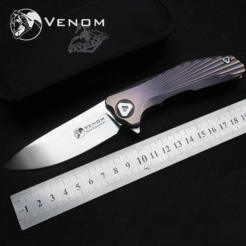 

Kevin John Concept folding knife,Blade:S35VN Handle:TC4 Plane bearing outdoor camping hunting knives survival Tactical EDC tools