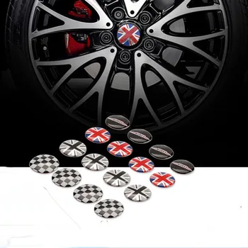 

4pcs Aluminum Mini cooper S R55 R56 R60 clubman countryman peaceman roadstar car wheel sticker for bmw mini