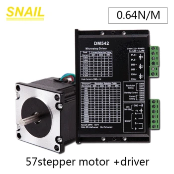 

0.64N.M.40.5mm length.2 phase.57 stepper motor.with DM542 driver.for Engraving machine.Industrial equipment.for 3D printing