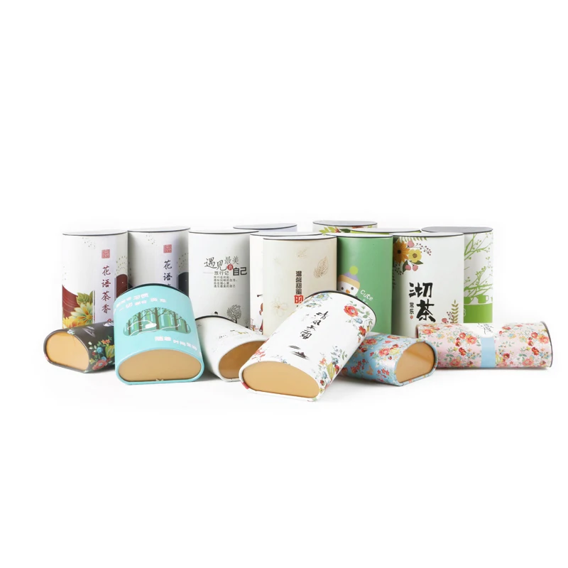 

Manufacturer wholesale custom Packaging Magnetic Paper Gift Box Irregular shape tin Box light Color Tea Gift Paper Tube Boxes