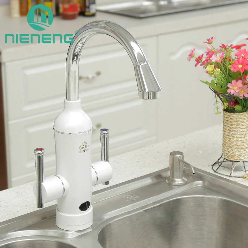 

Nieneng electric faucets heating instant mixer kitchen fixtures heated 220V handle sink taps water heater tap appliance ICD60268