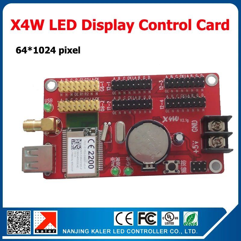 

2015 New product X4W wifi led display control card easy operation signle dual and full color led control card usb and wifi input