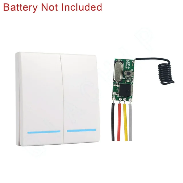 

433MHz Universal DC 12V 24V 1 CH Wireless Remote Control Switch RF Receiver Controller Mini Module Led Lighting Wall Switch