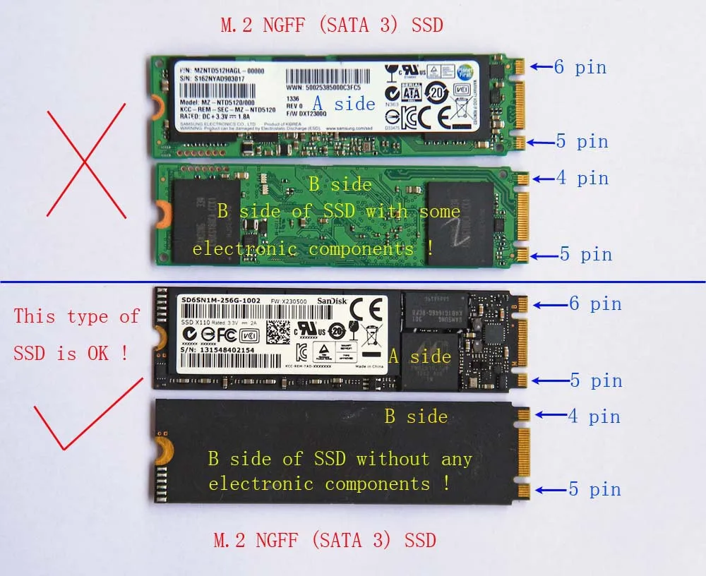 Карта адаптера на 7 + 17 PIN 64G 128G 256G 512G M.2 NGFF SSD для 2012 MacBook Air A1465 A1466 MD223 MD224 MD231 MD232|ngff m.2|ssd