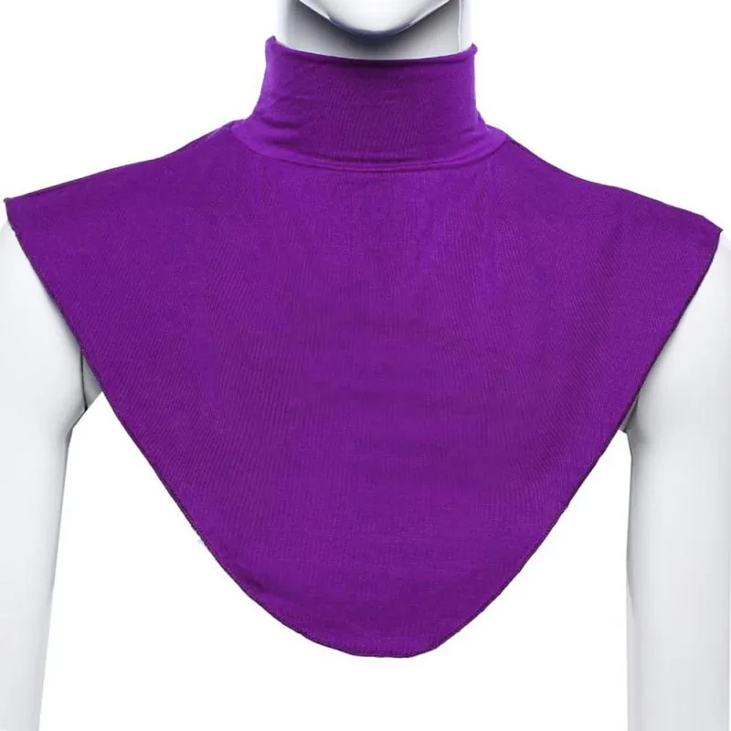 Мода расширения шеи проверить задняя крышка хиджаб исламских женщин под Топ - Цвет: Фиолетовый