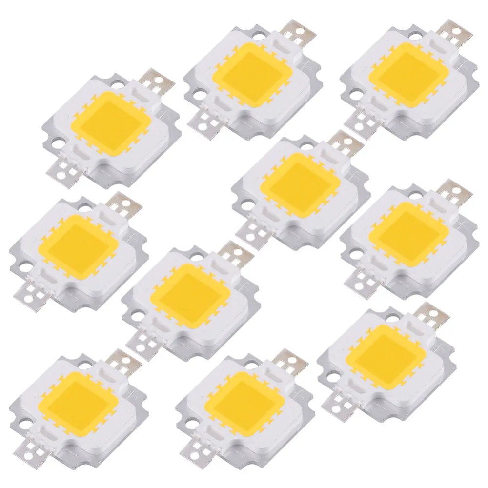 

10Pcs/Lot SMD Chip light DC 9-12V Integrated LED Lamp Beads SMD Chip Flood Light Bulb 10W LED Warm/Cool White SMD Chip COB light