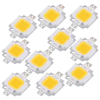 

10Pcs/Lot SMD Chip light DC 9-12V Integrated LED Lamp Beads SMD Chip Flood Light Bulb 10W LED Warm/Cool White SMD Chip COB light