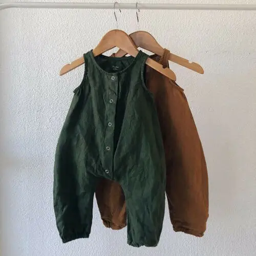 0-24 M الطفل القطن الكتان رومبير صبي فتاة طفل الوليد أكمام رومبير بذلة Playsuit الملابس الزي 0-24 M الطفل القطن الكتان رومبير صبي فتاة طفل الوليد أكمام رومبير بذلة Playsuit الملابس الزي