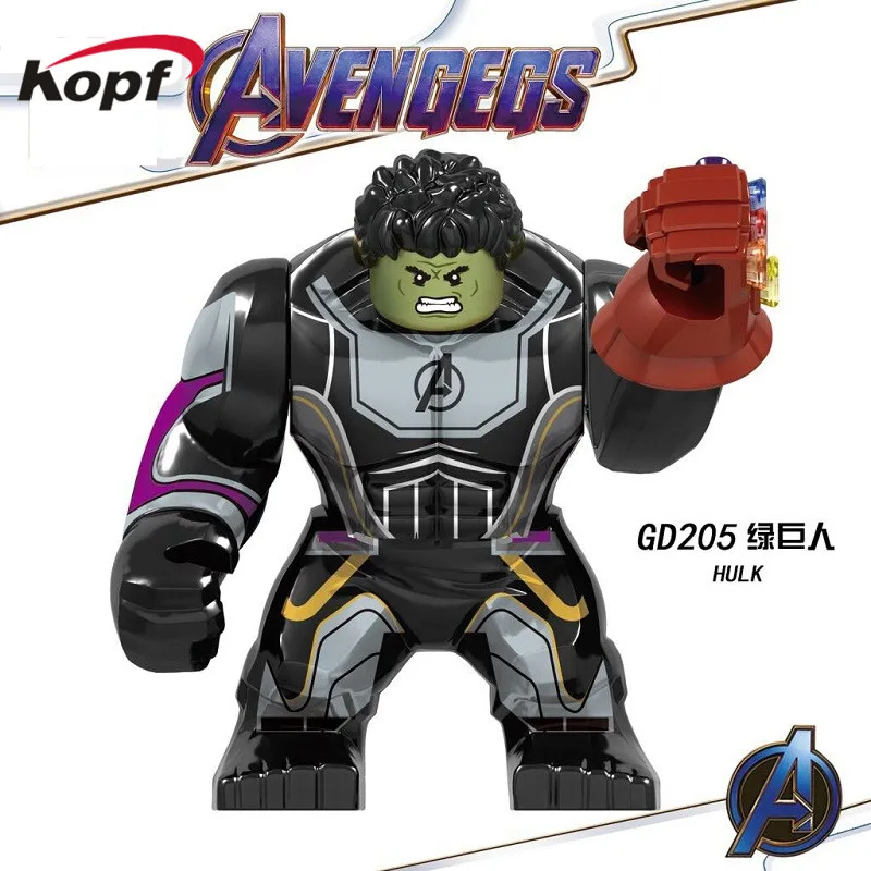 

Building Blocks 7CM Avengers 4 Endgame Hulk Spider-Man Black Panther Red Iron Man Thanos Action Figures For Children Toys GD205