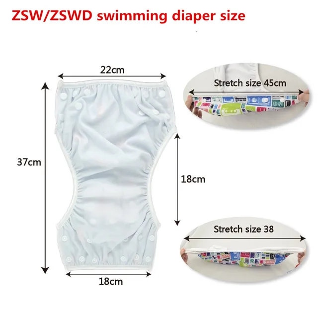U Pick ALVABABY Big Size Swim Diaper Reusable Swim Nappy Fashion Swimsuit Cool for Babies 0-3 years Old - Image 2