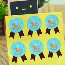 300 шт/партия новые винтажные круглые синие Троянские медали крафт Печать стикер DIY Примечание подарочные этикетки оптом