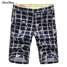 4 цвета 29-40 летние клетчатые шорты с принтом мужские облегающие мужские короткие штаны pantaloni corti estate uomo бермуды para ho мужские s