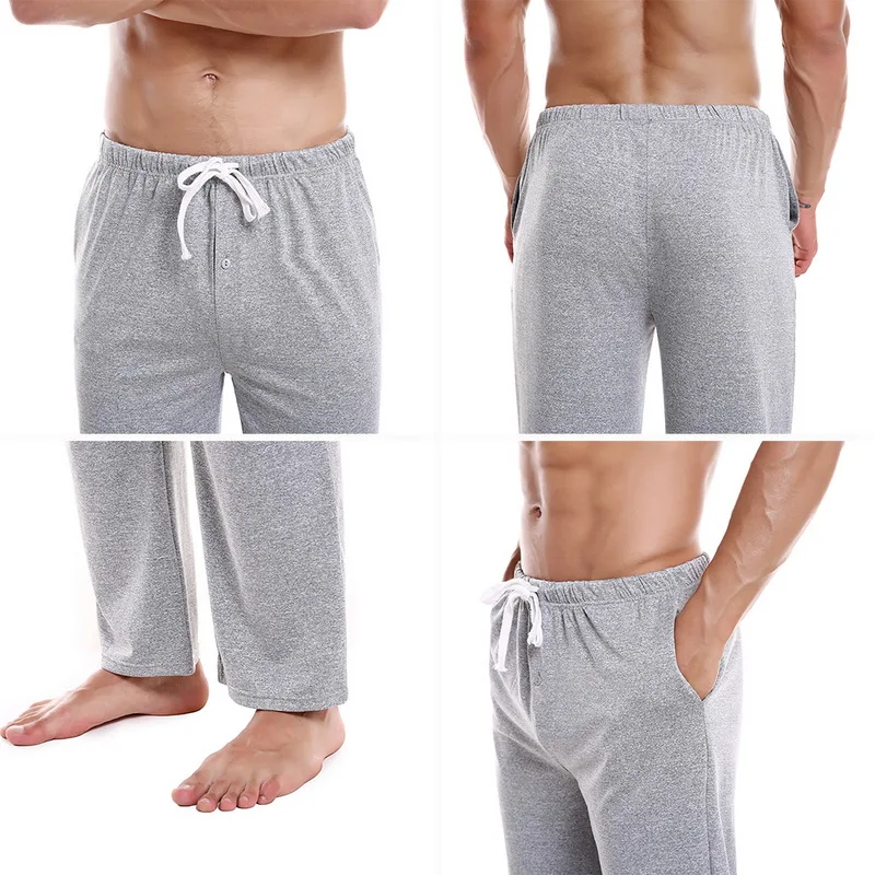 NIBESSER удобные мужские пижамы брюки свободные однотонные Lounge брюки мужские пижамы весенние удобные дышащие повседневные штаны для сна