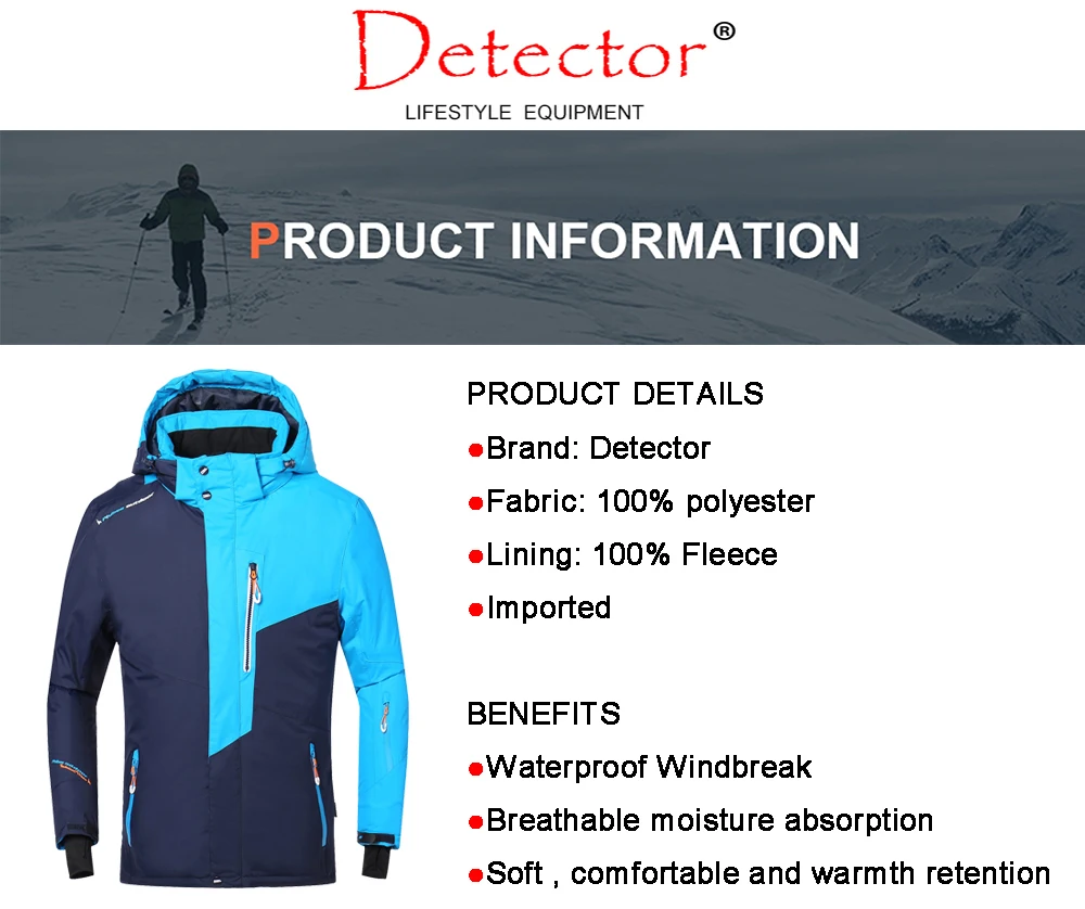 Детская Лыжная куртка с детектором для мальчиков, водонепроницаемая ветрозащитная лыжная куртка, зимняя теплая куртка для сноуборда, зимняя куртка для мальчиков, Походное пальто-30 градусов
