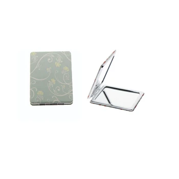 

8.5*6cm Rectangle Double Sided Stainless Steel Folding Portable Women Girls Kids Gift Cosmetic Makeup Mirror Online
