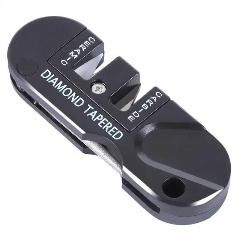 

EDC Three Stages Ceramic Carbide Diamond Knife Sharpener Fish Hook Professional Sharpening Stone Pocket Outdoor Tool