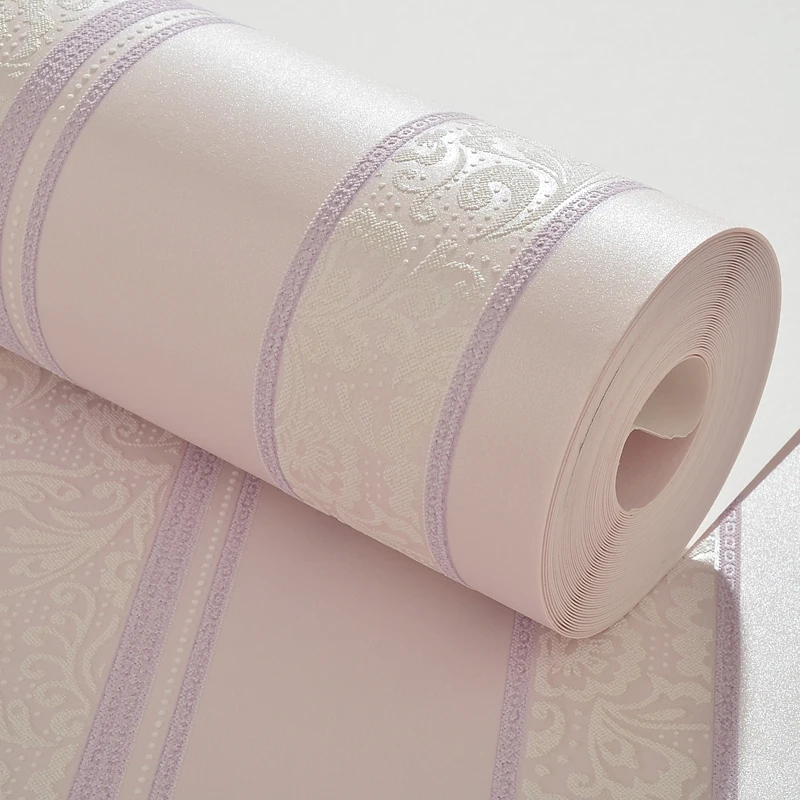 

Modern vertical stripes sky-blue non-woven wallpaper for a bedroom a sitting room with TV wall