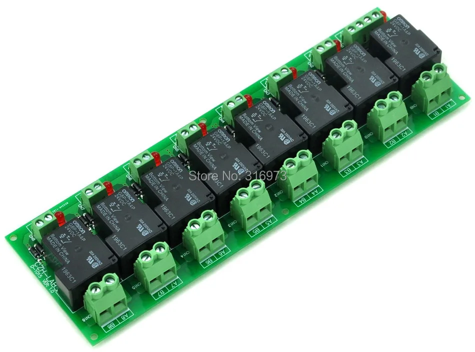 

CZH-Labs 24V Passive 8 SPST-NO 30Amp Power Relay Module Board.
