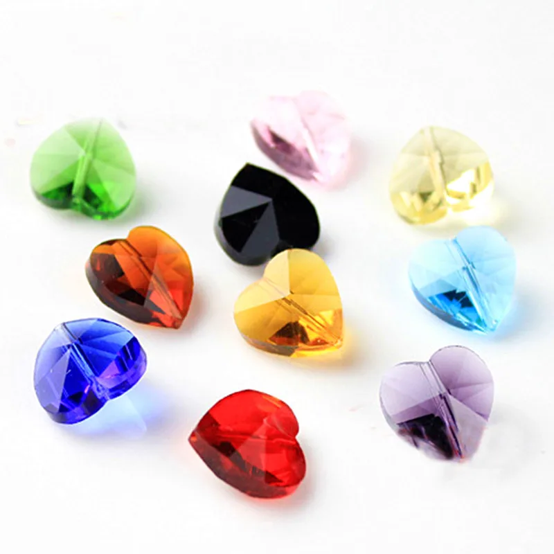 

Free Shipping Multicolor Diy 14mm Peach Heart Crystal Beads in Straight Hole For Wedding Party Decoration (200pcs/lot).