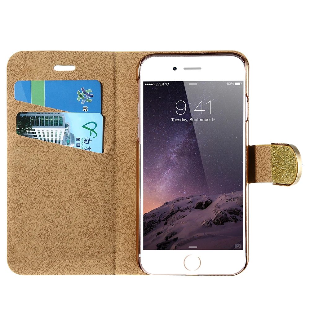 KISSCASE Gillter блестящий чехол для телефона iPhone X 8 7 6s Plus 5S из искусственной кожи Samsung S8 S7