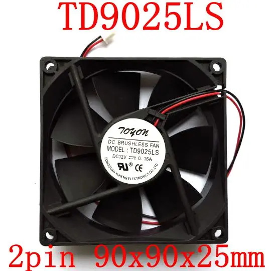 Бесплатная доставка новый оригинальный 2 шт./лот TD9025LS 2PIN 12 В 0 16 а 9 см 90*90*25 мм