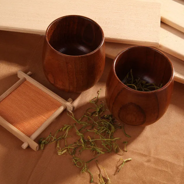 1-8 Pcs Wooden Cups Primitive Handmade Natural Spruce High Quality Wooden Cup Mug Breakfast Beer Milk Drinkware Product 4