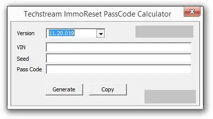 Toyota passcode calculator