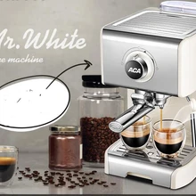 1250 Вт ACA Паровая кофемашина, бытовая Коммерческая Эспрессо-машина, 20 бар, насос высокого давления, Кофеварка