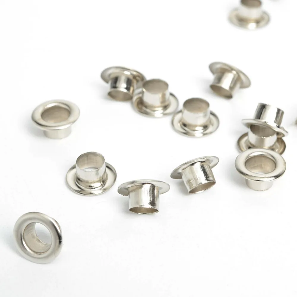 Eyelet Grommet Ring 100PCs 5mm Round Metal Eyelets For Scrapbook Clothes Shoe Bag Belt Sewing Part