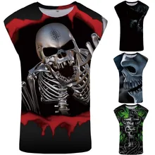 Летний мужской жилет без рукава, одежда для спортзала, дышащий бодибилдинг, 3D принт, спортивный жилет, удобные топы, большие размеры L0704