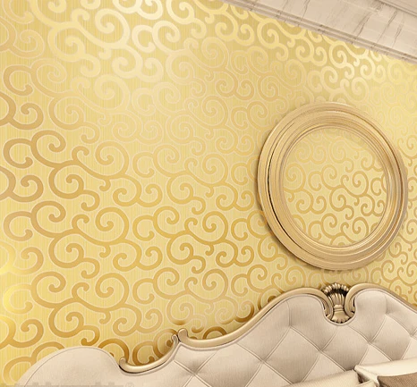 

Thicken Luxury Gold Foil Embossed Wallpaper Decorative Ambilight Glitter Arts Background Rolls 10m papel parede quarto