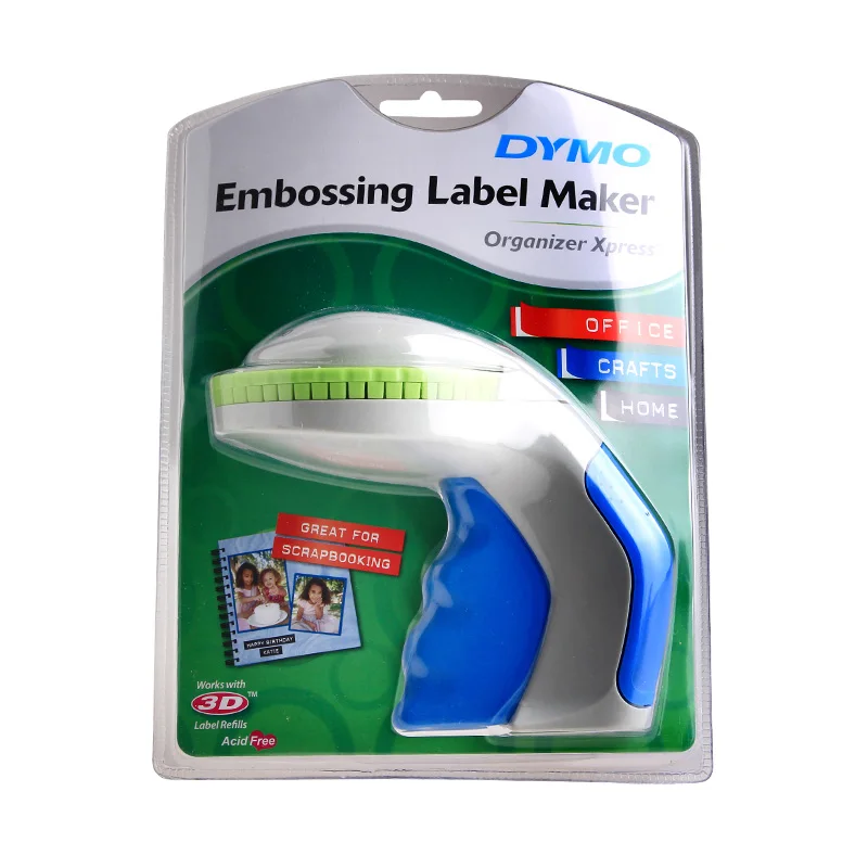 Kombinasi Mesin dan Pita Dymo 12965 Manual Pembuat Label Diy Embossing Label Printer untuk 9Mm 3D Embossing Label Tape