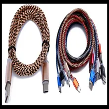 1000 шт./лот 1 м 3ft в тканевой оплетке Тип C Тип с портом типа C для передачи данных и зарядки для Zuk Z1 для Oneplus 2 для LeTV One X600