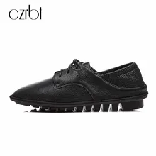 CZRBT Женские туфли-лодочки Повседневное шнуровка Обувь с перфорацией типа «броги» Демисезонный Мужская обувь ручной работы из натуральной кожи; дышащие неглубокие Женские туфли-лодочки