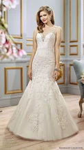 Hot Sale Spaghetti Straps Mermaid Wedding Dress Sweetheart Keyhole Back Court Train Vestido De Noiva NM 574