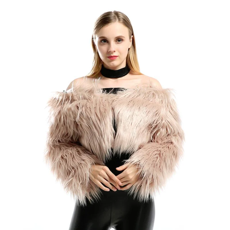 cropped fluffy jacket