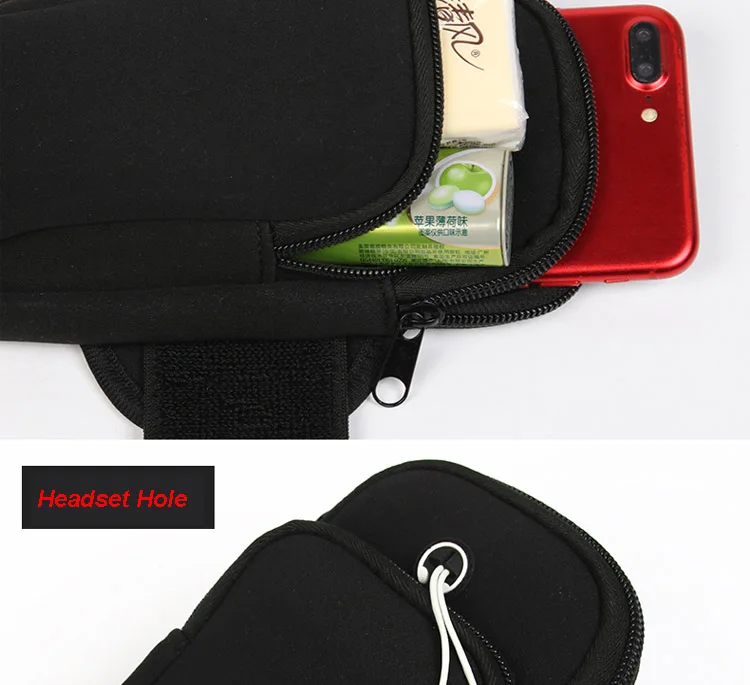 Универсальная спортивная нарукавная повязка, сумка для телефона, чехол, водонепроницаемый, для бега, для спортзала, на ремне, чехол для iPhone X 6, 7, 8 Plus, samsung, Xiaomi, до 6,0 дюймов