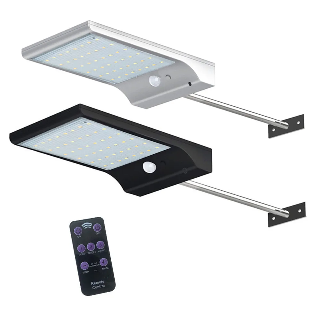 Us 15 99 30 Off Garden Lamp Ousam Led Solar Light 48led Pir Motion Sensor With Remote Control Powered Street Outdoor Lighting In